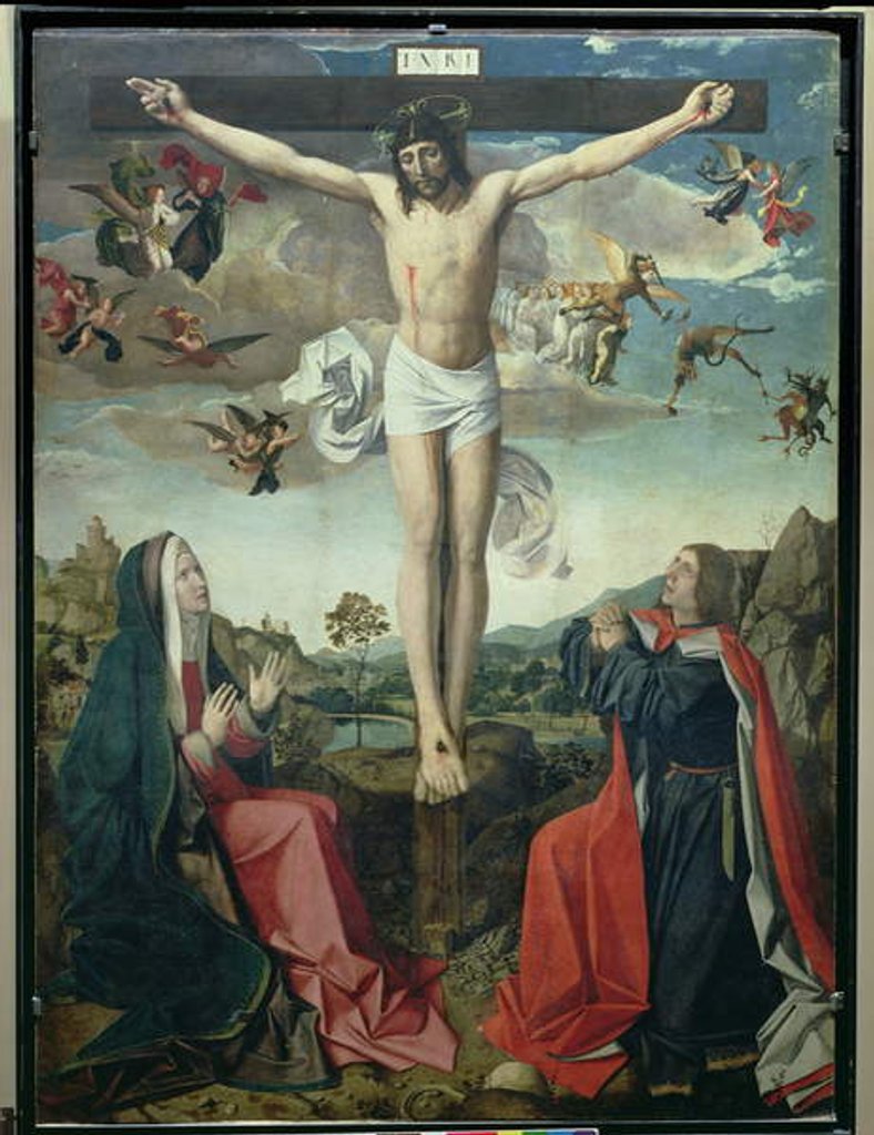 Detail of Calvary by Josse Lieferinxe
