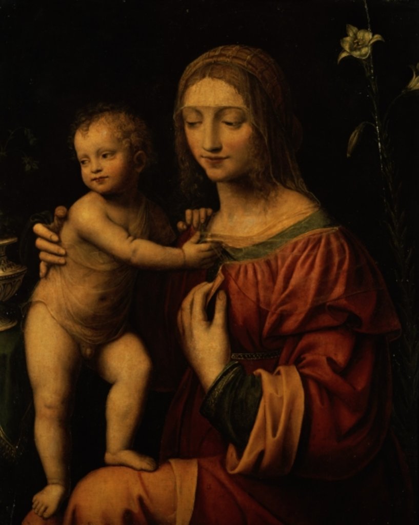 Detail of Virgin and Child by Bernardino Luini