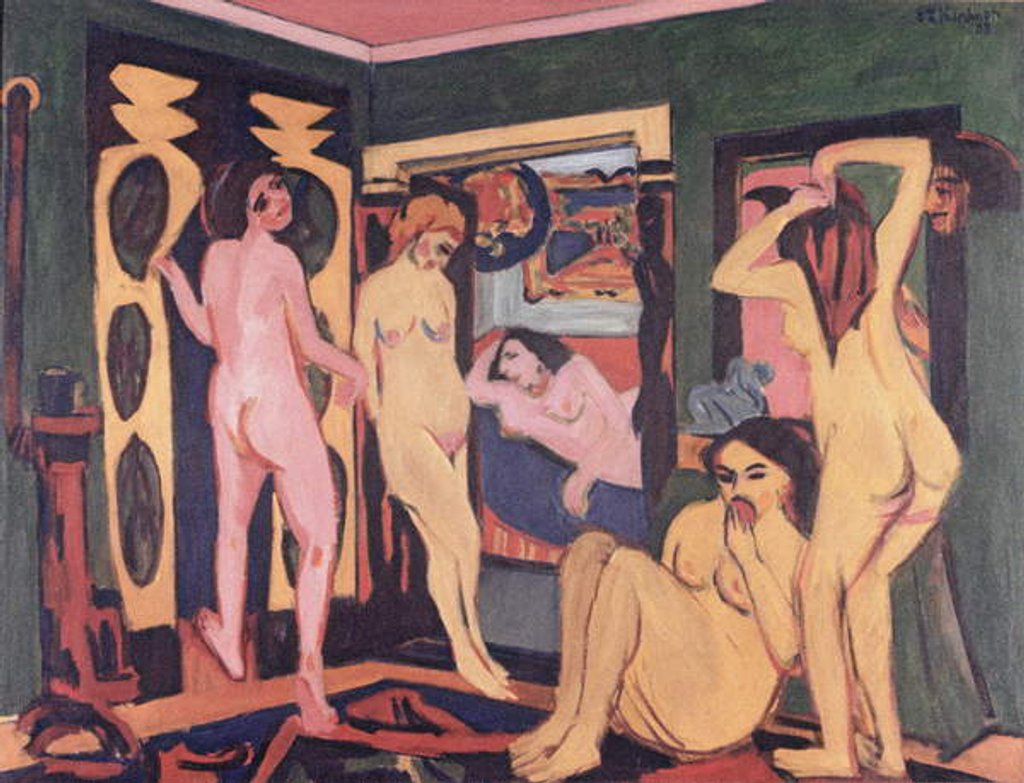 Detail of Bathers in a Room, 1908 by Ernst Ludwig Kirchner