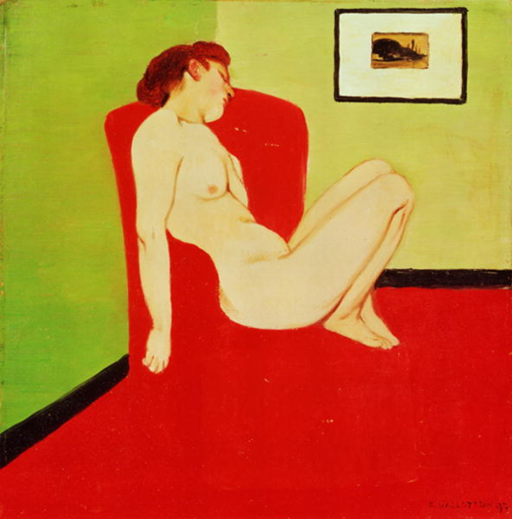 Detail of Seated Female Nude, 1897 by Felix Edouard Vallotton
