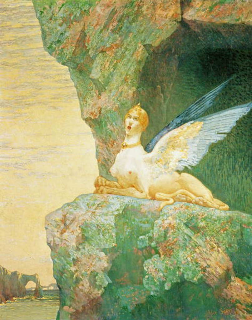 Detail of The Despair of the Sphinx, 1890 by Alexandre Seon