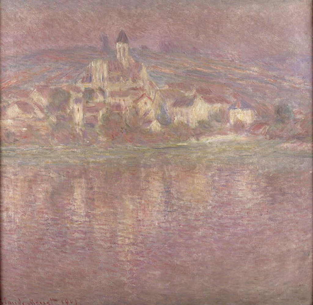 Detail of Vetheuil, sunset, 1901 by Claude Monet
