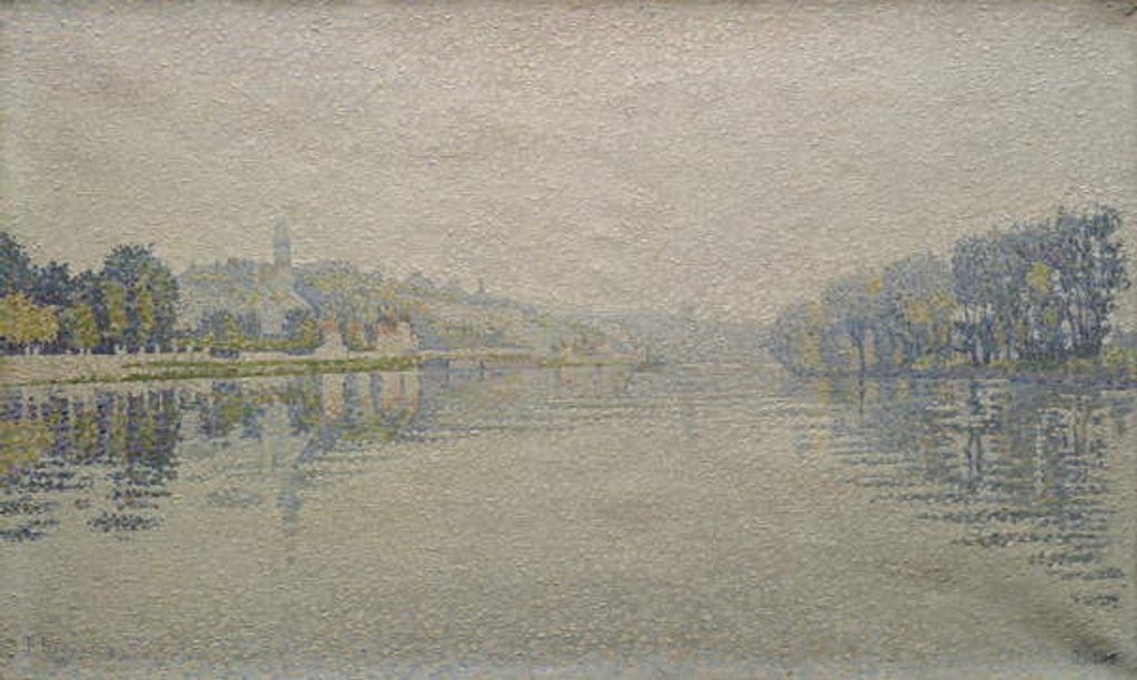 Detail of View of the Seine at Herblay, 1889 by Paul Signac