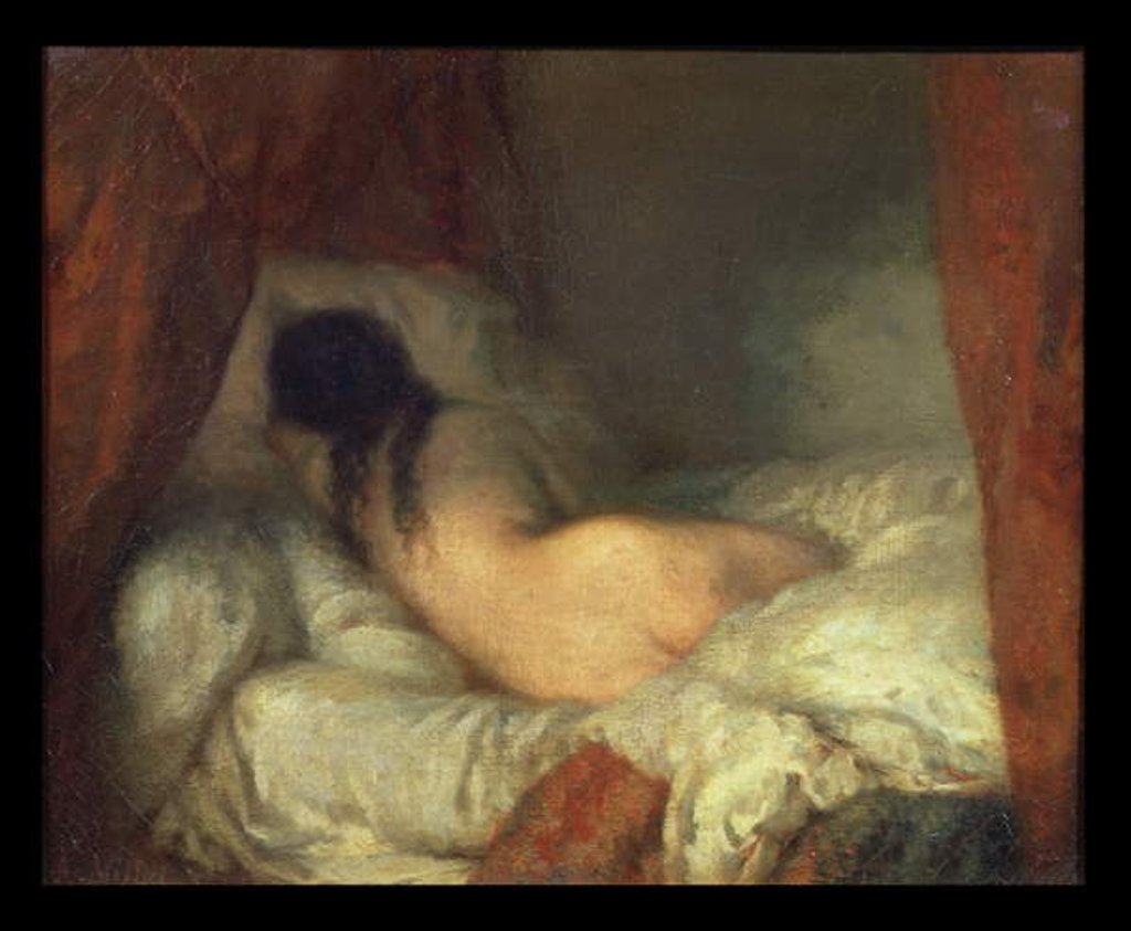 Detail of Reclining Female Nude, c.1844-45 by Jean-Francois Millet