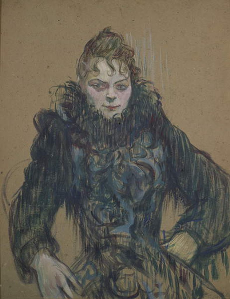 Detail of Woman with a Black Boa, 1892 by Henri de Toulouse-Lautrec