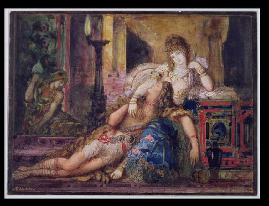 Detail of Samson and Delilah by Gustave Moreau