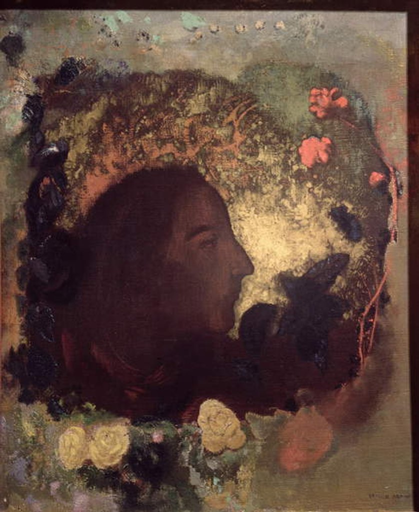 Detail of Portrait of Paul Gauguin, painted after his death, c.1903-05 by Odilon Redon