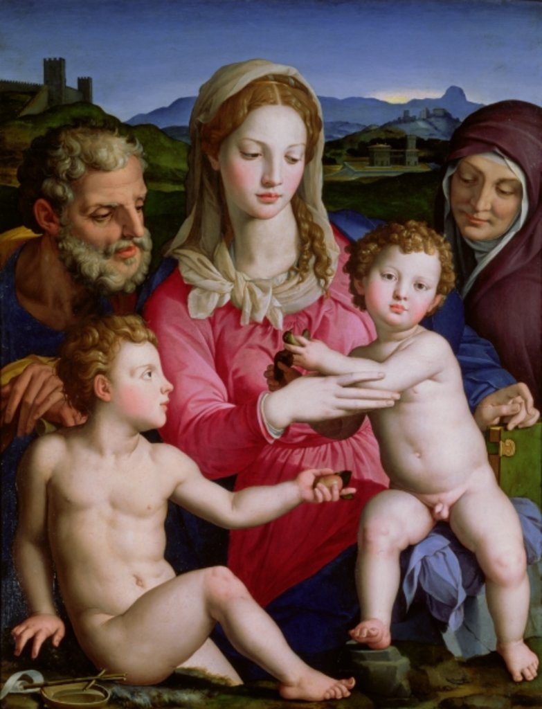 Detail of Holy Family with St. Anne and the infant St. John the Baptist, c.1550 by Agnolo di Cosimo Bronzino