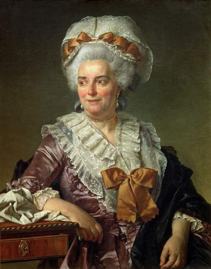 Detail of Portrait of Madame Charles-Pierre Pecoul, nee Potain, mother-in-law of the artist, 1784 by Jacques Louis David