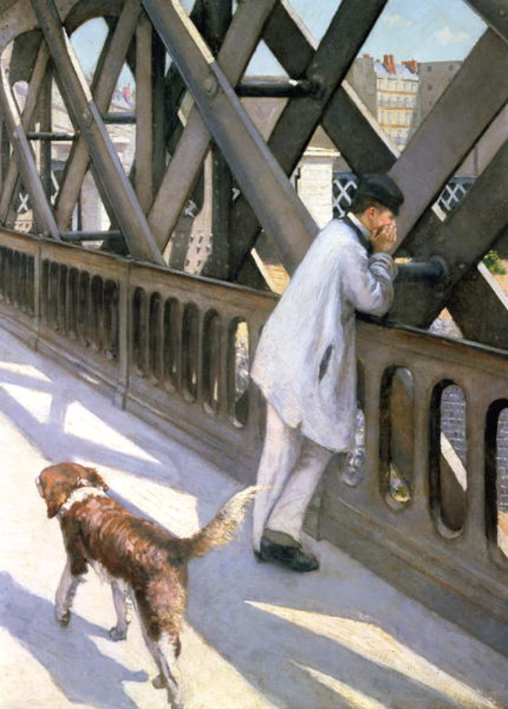 Detail of Le Pont de L'Europe, Paris 1876 by Gustave Caillebotte