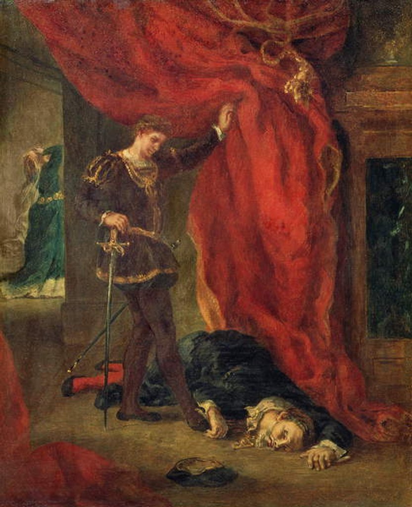 Detail of Hamlet before the body of Polonius, 1855 by Ferdinand Victor Eugene Delacroix