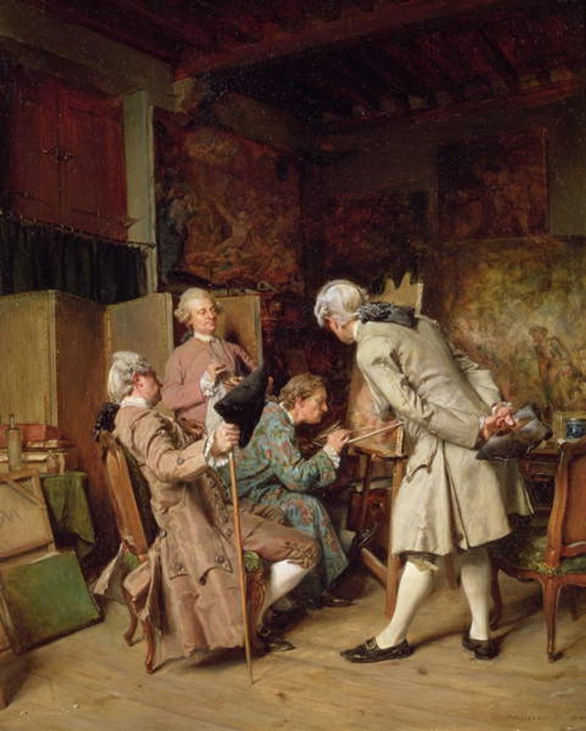 Detail of The Art Lovers, or The Painter, 1860 by Jean-Louis Ernest Meissonier