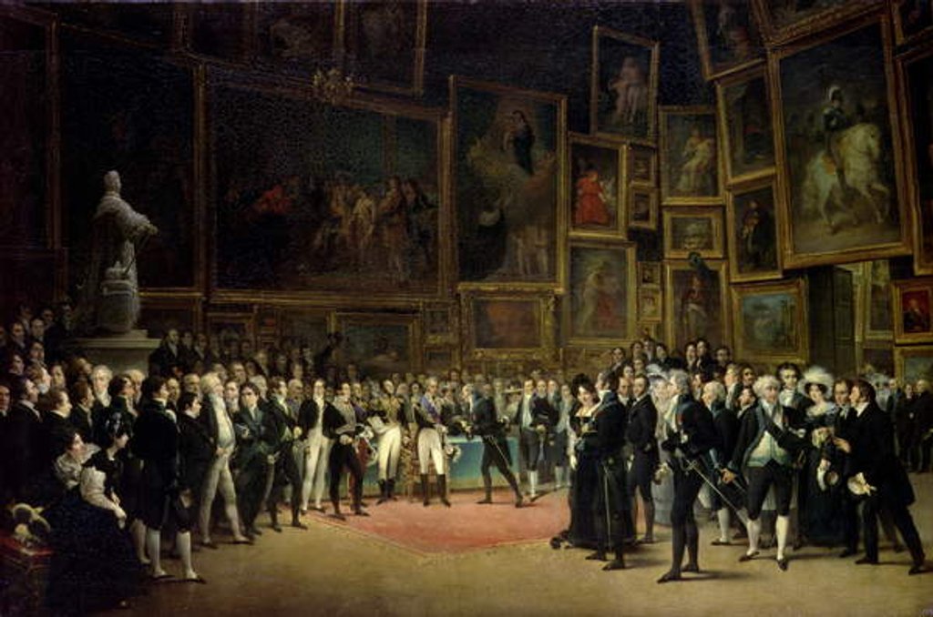 Detail of Charles X presenting awards to the artists at the end of the exhibition of 1824 by Francois Joseph Heim