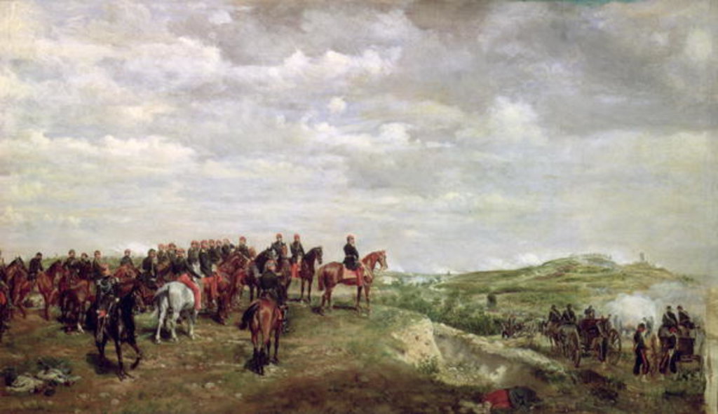 Detail of Napoleon III at the Battle of Solferino in 1859, 1863 by Jean-Louis Ernest Meissonier