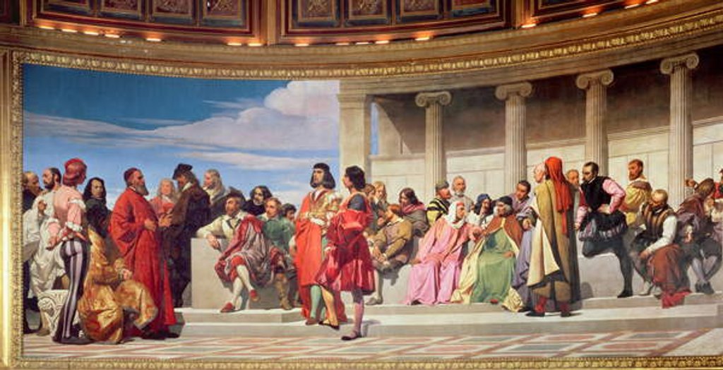 Detail of Hemicycle: Artists of All Ages by Hippolyte Delaroche