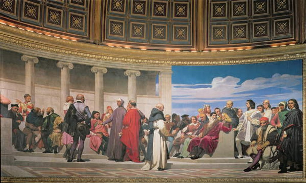 Detail of Hemicycle: Artists of All Ages by Hippolyte Delaroche