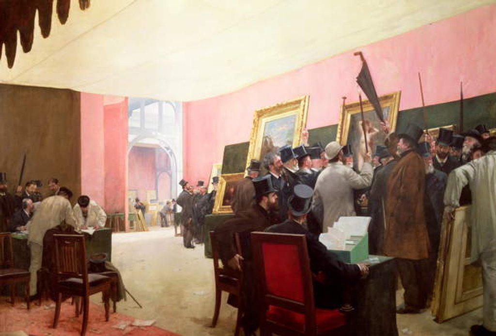 Detail of A Meeting of the Judges of the Salon des Artistes Francais, 1885 by Henri Gervex