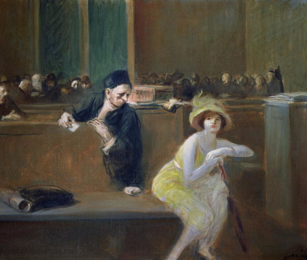 Detail of Tribunal scene by Jean Louis Forain