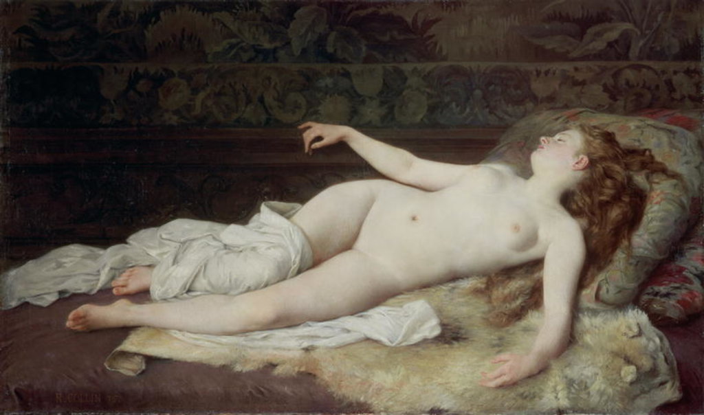 Detail of Sleep, 1873 by Louis Joseph Raphael Collin