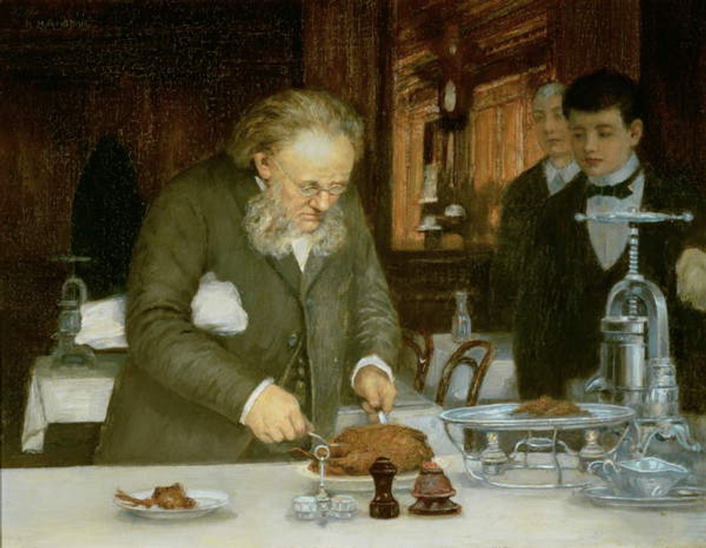 Detail of Scene at La Tour d'Argent Restaurant by French School