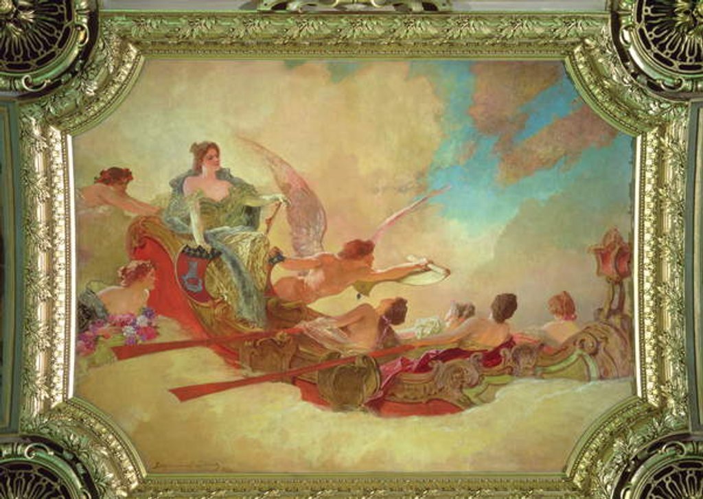 Detail of The town of Paris inviting the world to join in its festivals, 1895 by Benjamin Constant