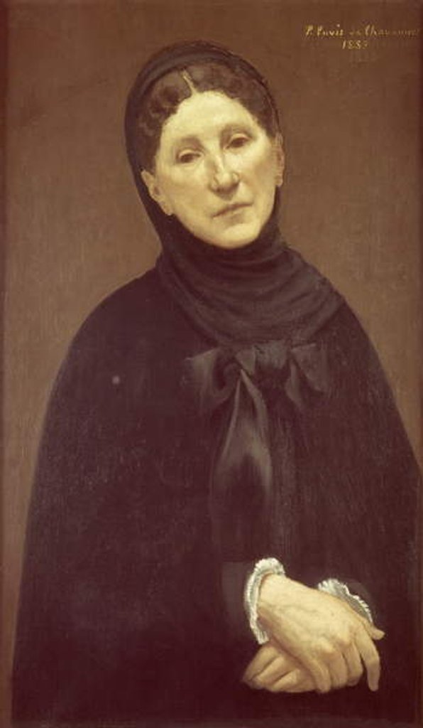 Detail of Portrait of the artist's wife, Madame de Chavannes, 1883 by Pierre Puvis de Chavannes