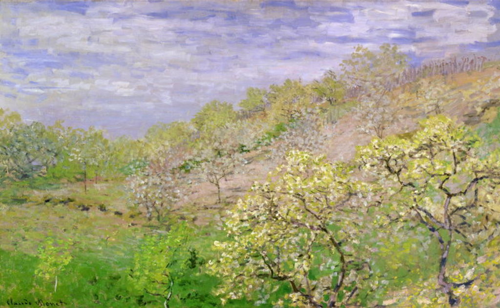 Detail of Trees in Blossom by Claude Monet