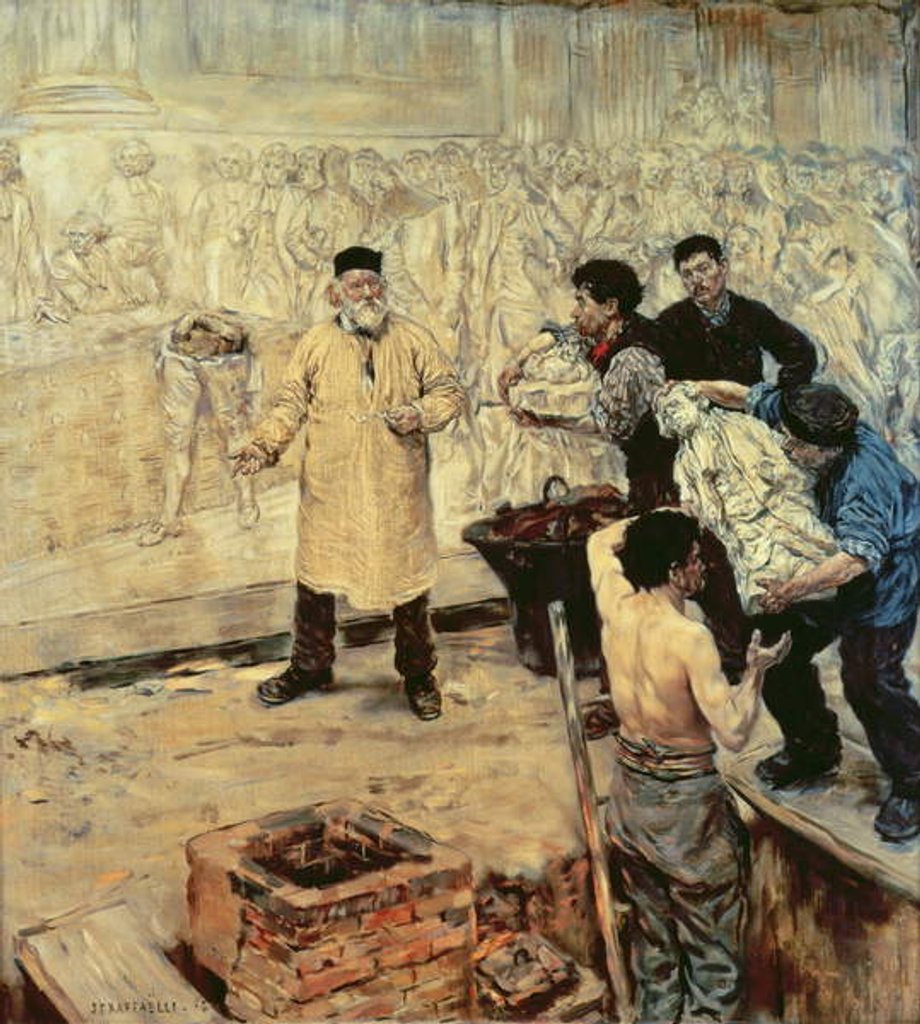 Detail of At the foundry, 1886 by Jean Francois Raffaelli