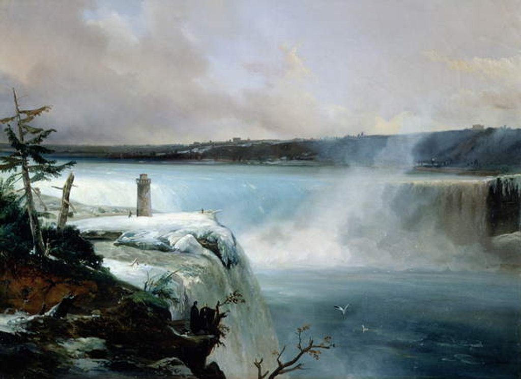Detail of Niagara Falls, c.1837-40 by Jean Charles Joseph Remond