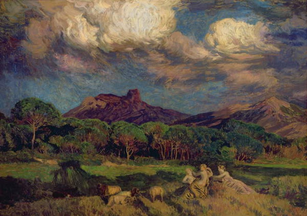 Detail of The Dryads by Marie Auguste Emile Rene Menard