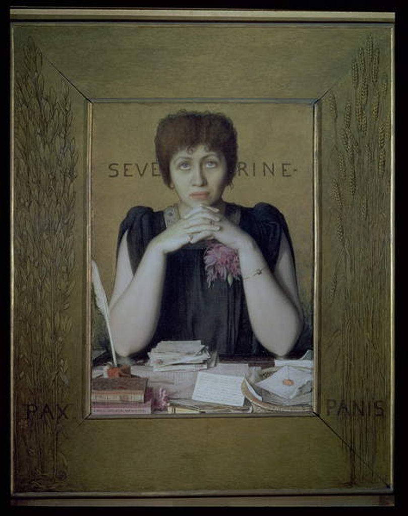 Detail of Portrait of Severine by Louis Welden Hawkins