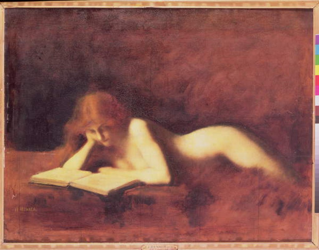 Detail of The Reader by Jean-Jacques Henner