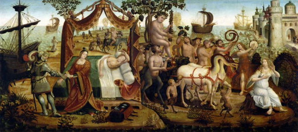 Detail of Ariadne in Naxos by Master of the Campana Cassoni