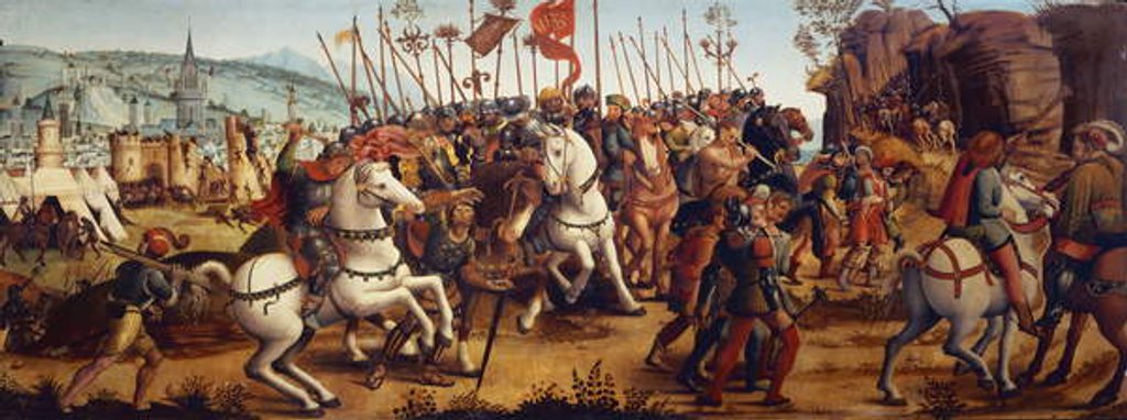 Detail of The Defeat of Athens by Minos, King of Crete by Master of the Campana Cassoni