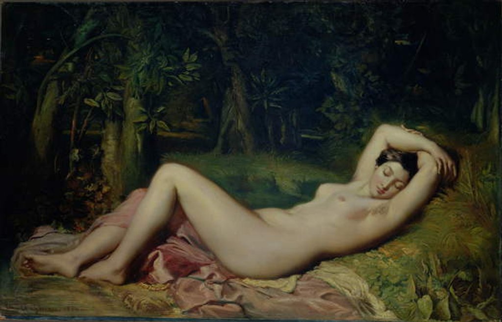 Detail of Sleeping Nymph, 1850 by Theodore Chasseriau
