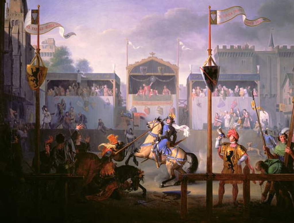 Detail of Scene of a Tournament in the Fourteenth Century, 1812 by Pierre Henri Revoil