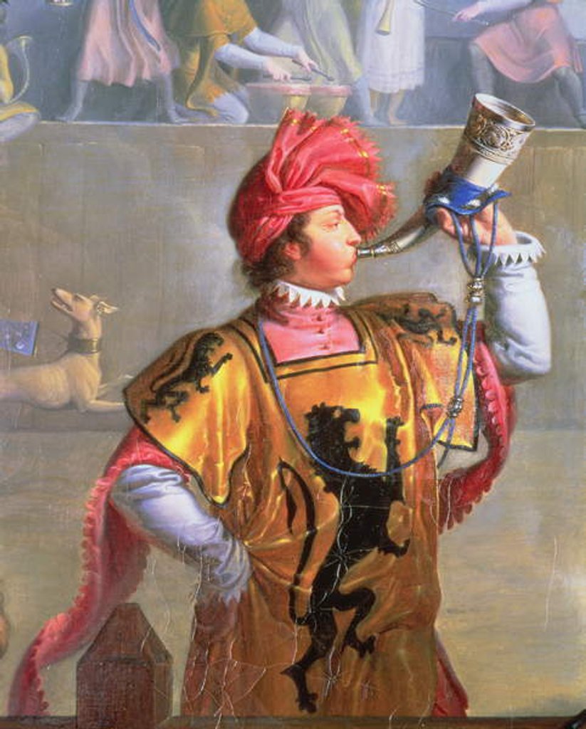 Detail of Scene of a Tournament in the Fourteenth Century, detail of the herald, 1812 by Pierre Henri Revoil