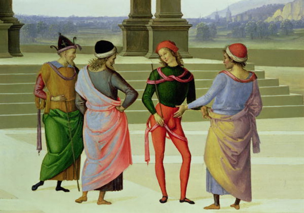 Detail of The Marriage of the Virgin by Pietro Perugino