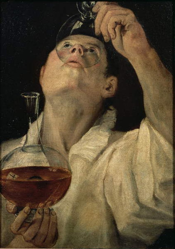 Detail of Portrait of a Man Drinking, c.1581-4 by Annibale Carracci