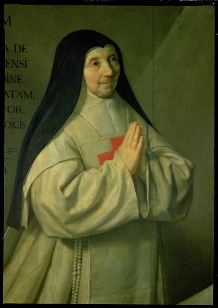Detail of Portrait of Mother Catherine-Agnes Arnauld 1662 by Philippe de Champaigne