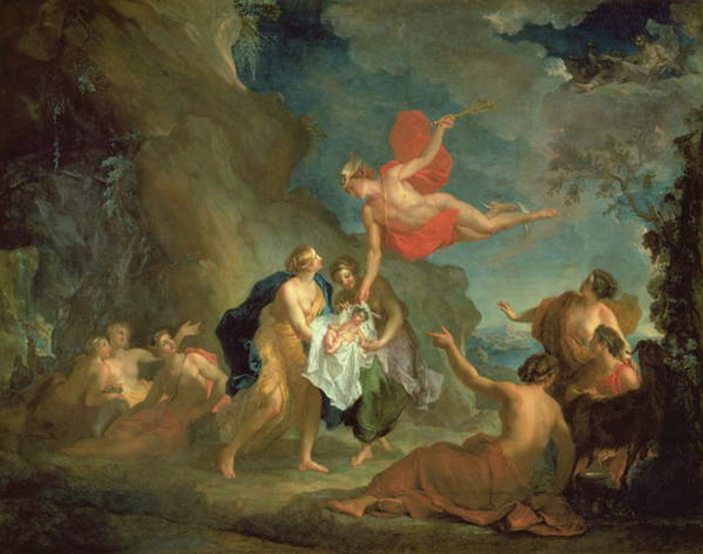 Detail of The Infant Bacchus Delivered by Mercury to the Nymphs on the Island of Naxos by Hyacinthe Collin de Vermont