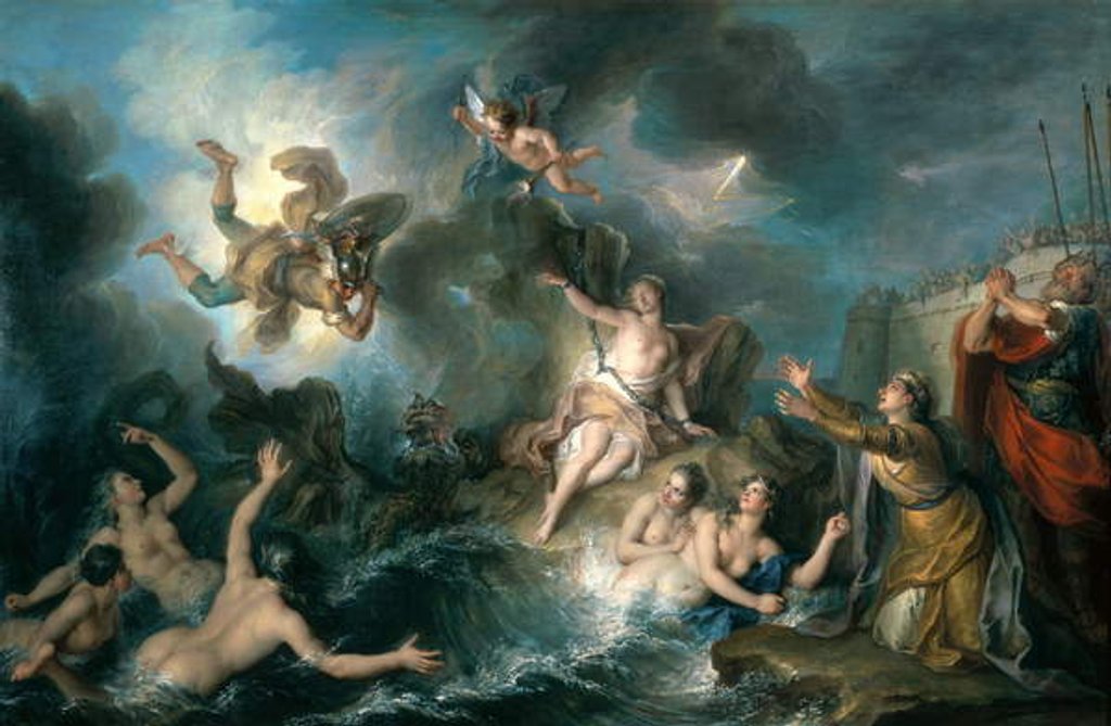 Detail of Perseus Rescuing Andromeda by Charles Antoine Coypel