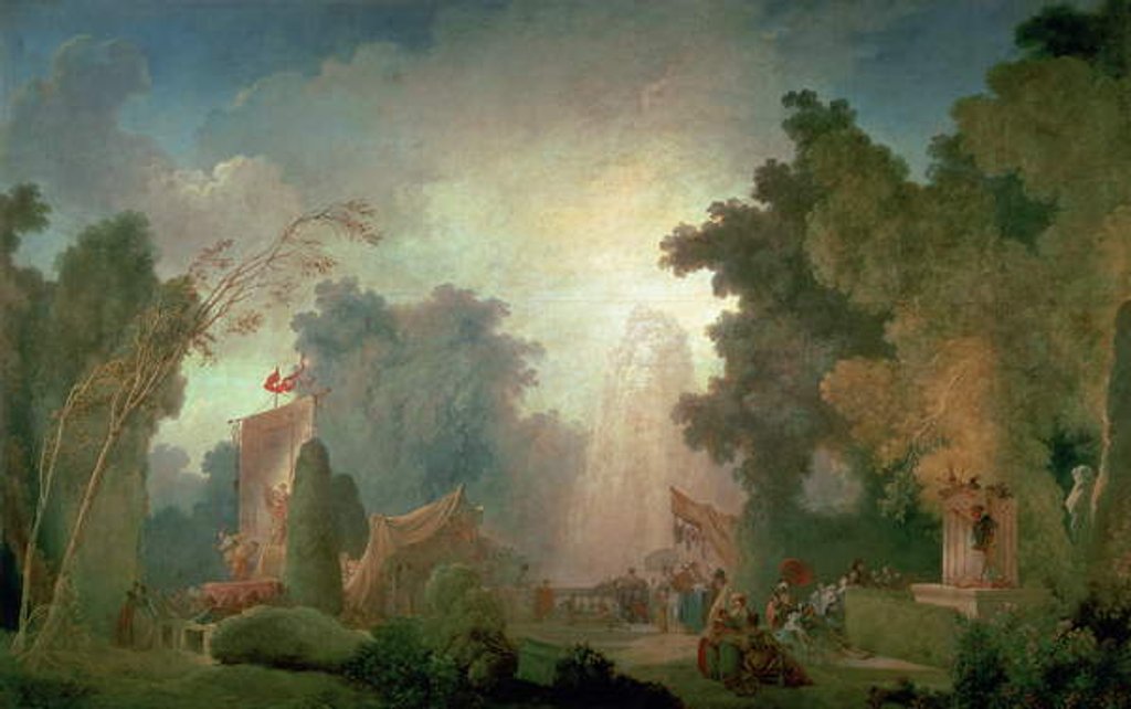 Detail of The Fete at Saint-Cloud by Jean-Honore Fragonard