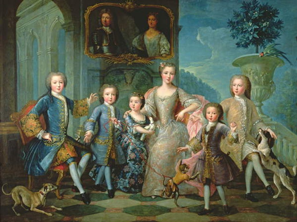Detail of Portrait of the Family of the Duke of Valentinois by Pierre Gobert