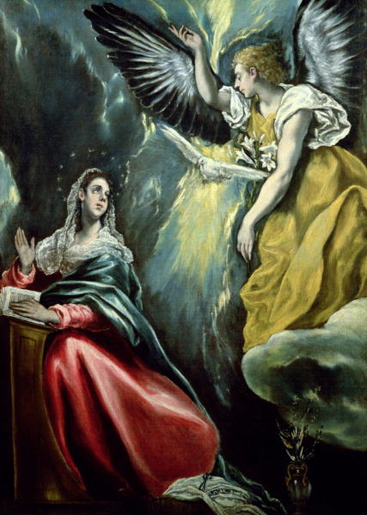 Detail of The Annunciation, c.1575 by El Greco