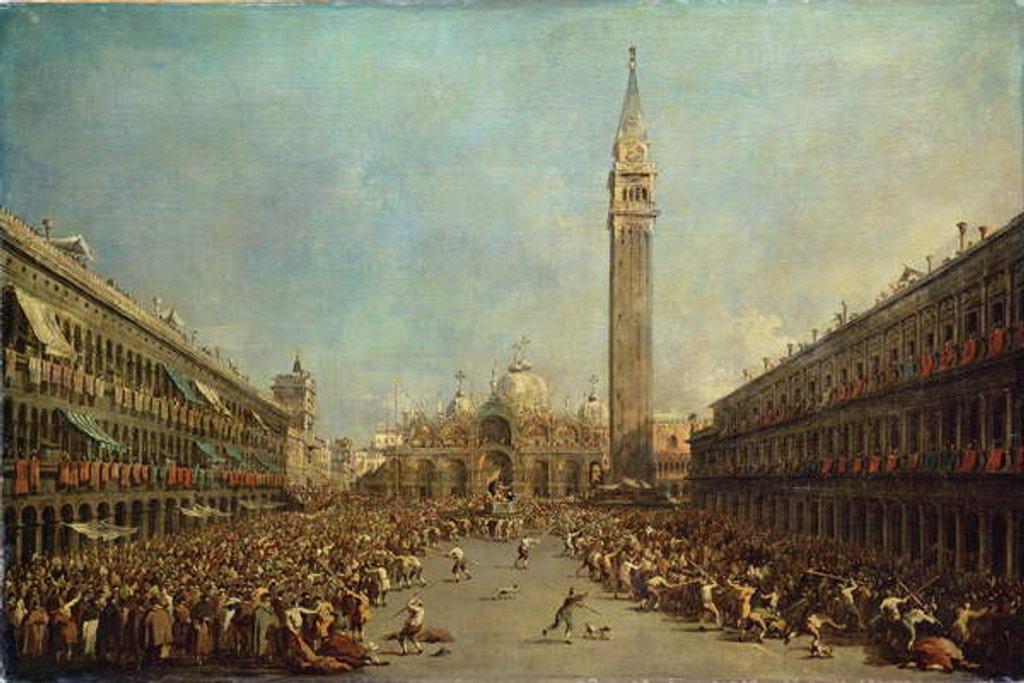 Detail of The Distribution of the Denarii to the Poor in San Marco, Venice by Francesco Guardi