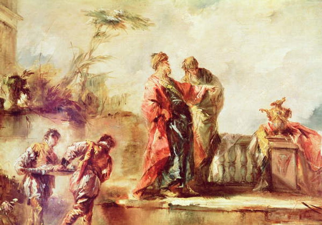 Detail of The Marriage of Tobias by Francesco Guardi