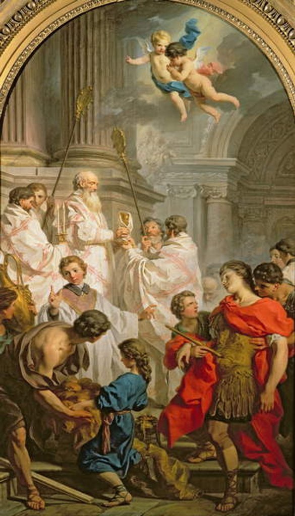 Detail of The Mass of St. Basil by Eustache Le Sueur