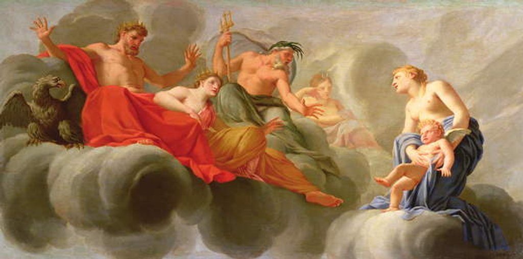Detail of Venus Presenting Cupid to Jupiter by Eustache Le Sueur