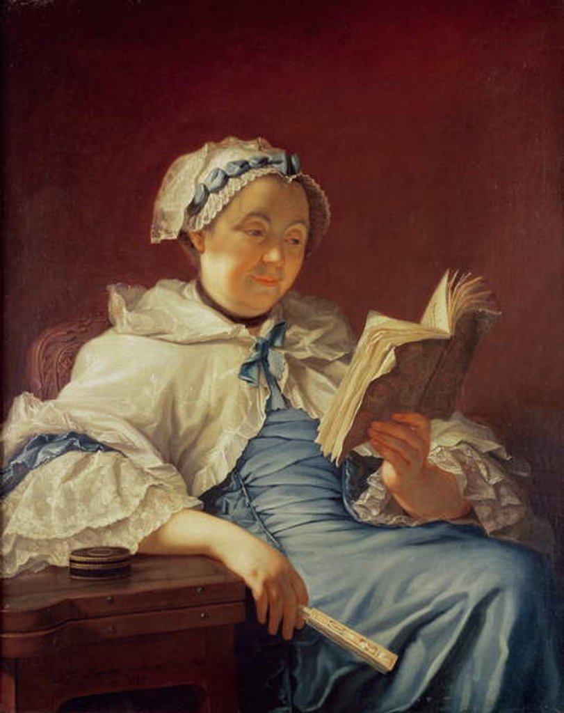 Detail of The artist's wife, 1758 by Donat Nonotte